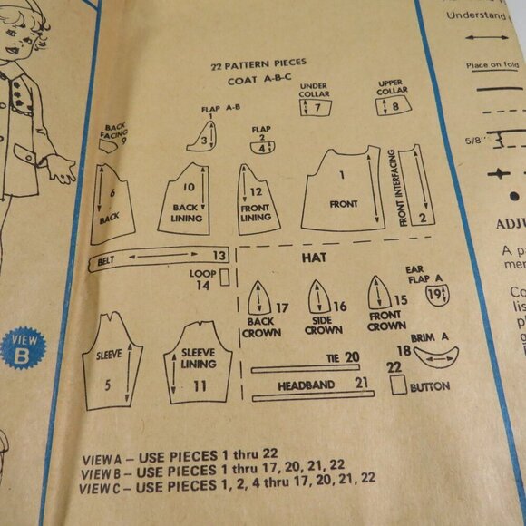 McCalls 4806 Toddler size 3 Coat & Hat - Picture 4 of 13